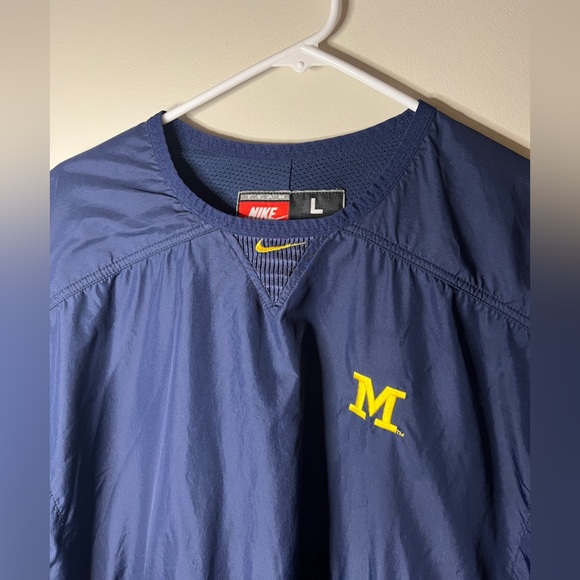 Vintage  Nike Team Michigan Wolverines pullover windbreaker jacket size Large - Picture 2 of 8